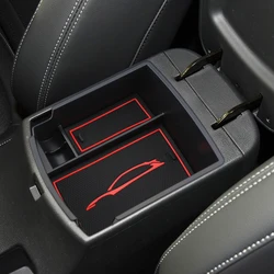 Car Center Console Armrest Storage Box Tray for Hyundai Kona 2017 2018 2019 2020 2021 2022 2023 Container Organizer Accessories