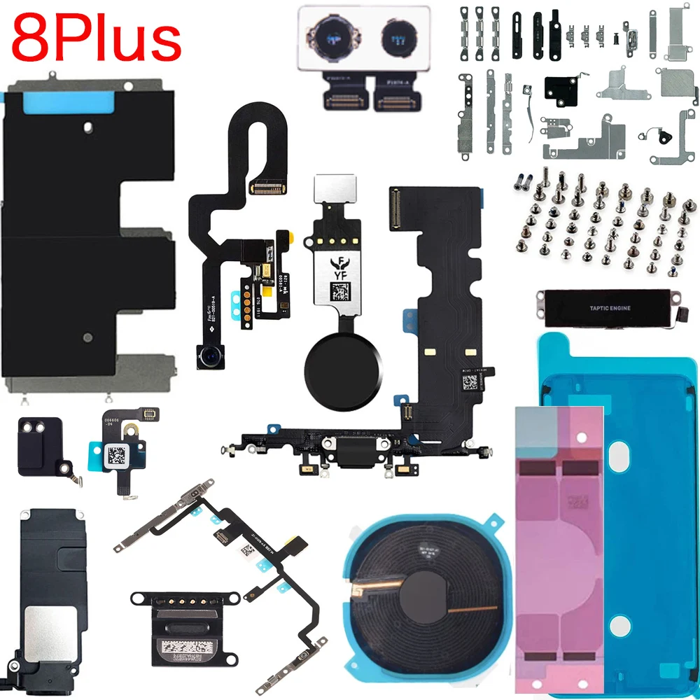 Full Internal Parts For iPhone 6 6P 6S 7 8 Plus Home Button Rear Front Camera Power Volume Charging Flex Cable Loud Speaker