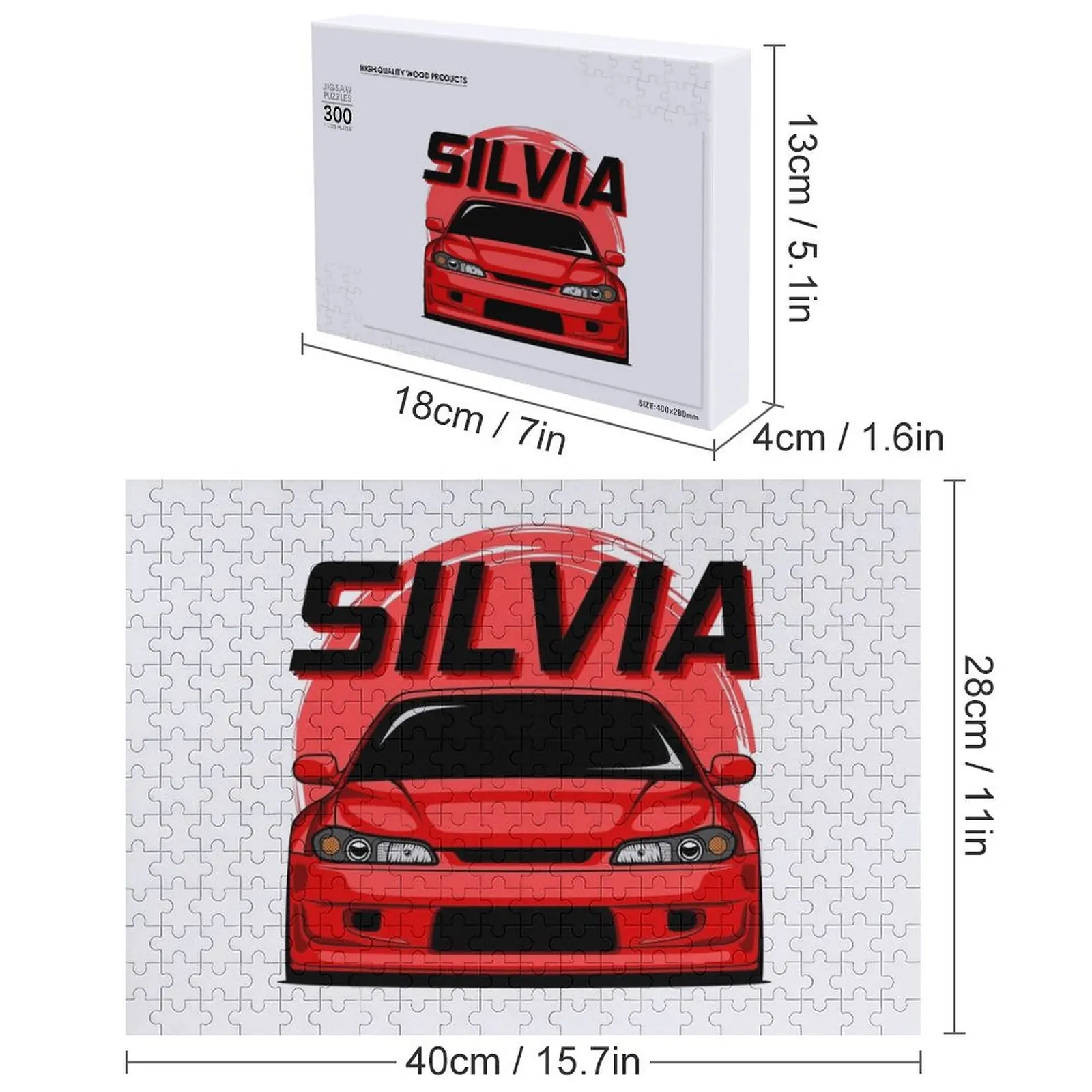الأحمر سيلفيا S15 بازل قطع هدايا شخصية للأطفال لعب للأطفال لغز