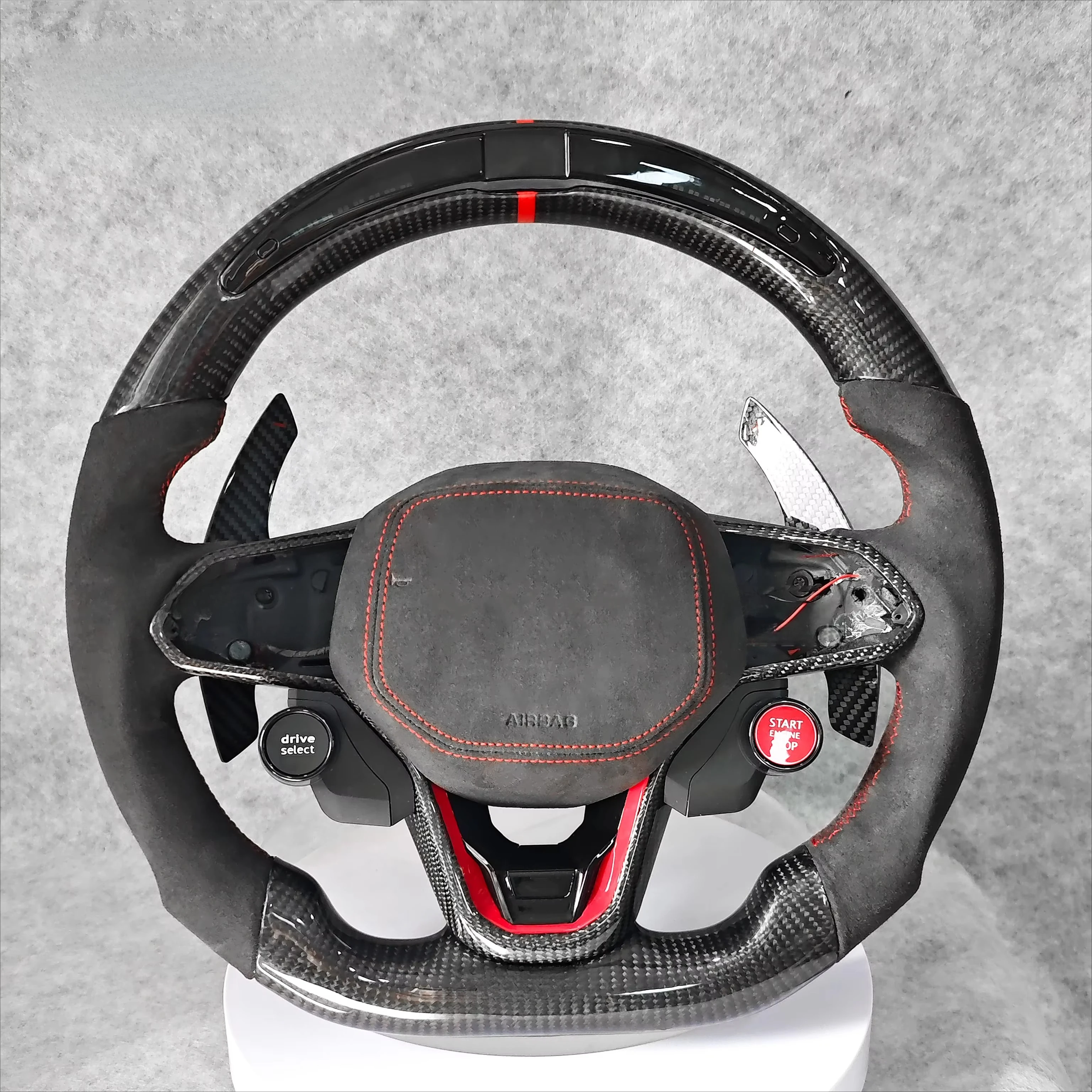 

Vo-lksw-agen Steering Wheel Can Be Customized With Carbon Fiber Belt LED Light Flip Over Belt And Sports Steering Wheel
