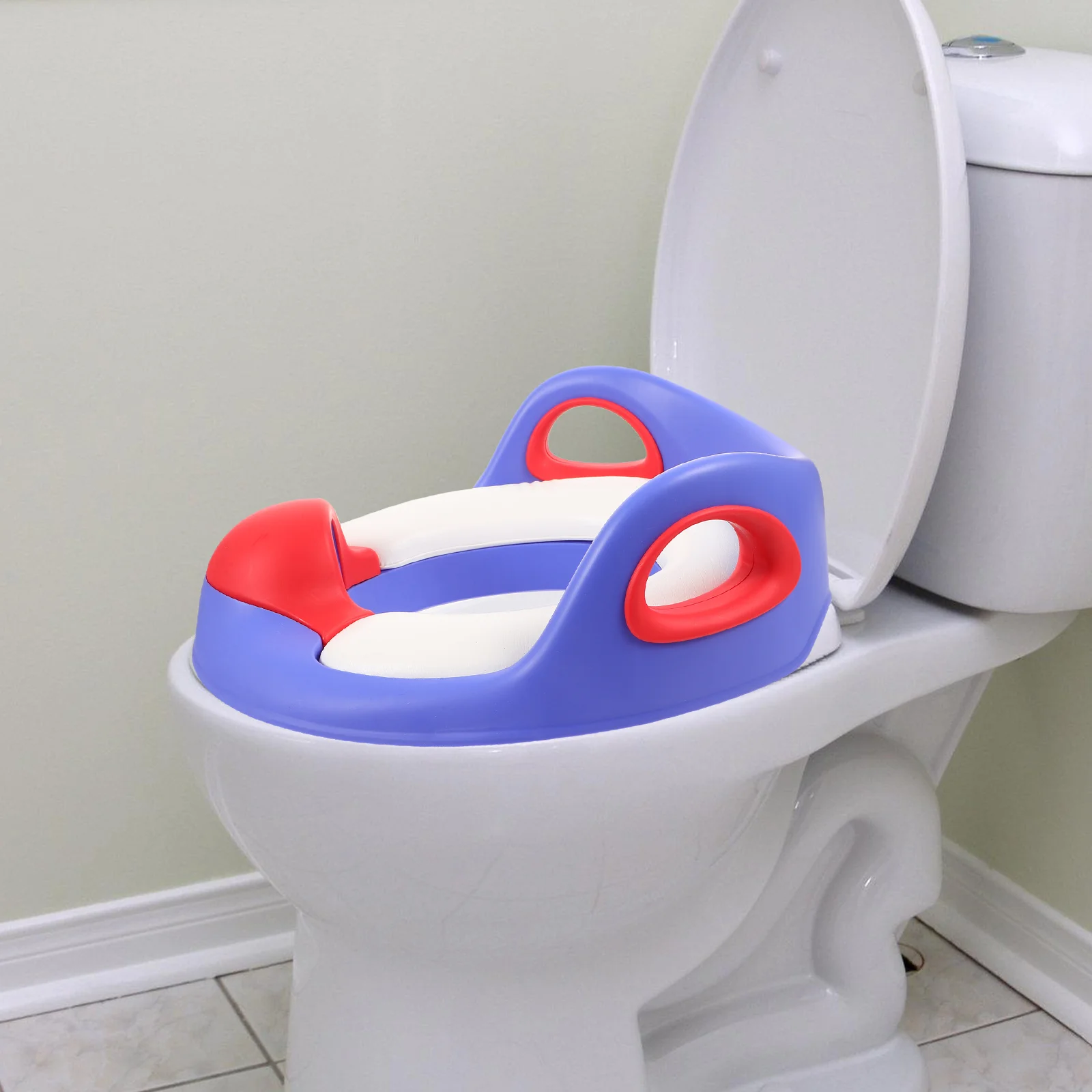 

Children Toilet Seat PVC Sturdy Comfortable Kids Potty Seat Portable Travel Toilet Trainer Ring Easy Carry Bathroom Supply