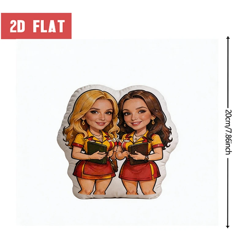 Custom Photo Shaped Pillow, Personalized Cartoon Face Decorative Cushion for Best Friends or Coworkers, Unique Home Decor Accent