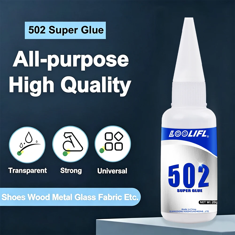 20ml Strong Adhesive, Welding Glue, 502 Glue, Transparent, Quick-Drying, Strong, Suitable for Various Material Surfaces: Plastic, Glass, Acrylic, Metal