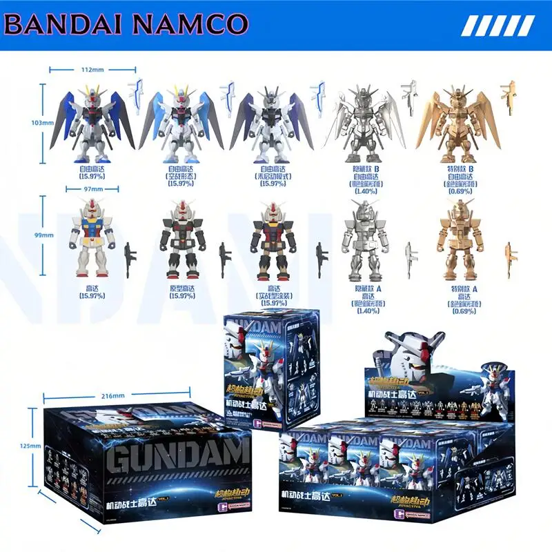 Bandai JOYACTIVA Mobile Suit Gundam 10 cm große Actionfigur zum Zusammenbauen, hochbeweglich, sammelbares Mecha-Roboter-Modell, Spielzeuggeschenk