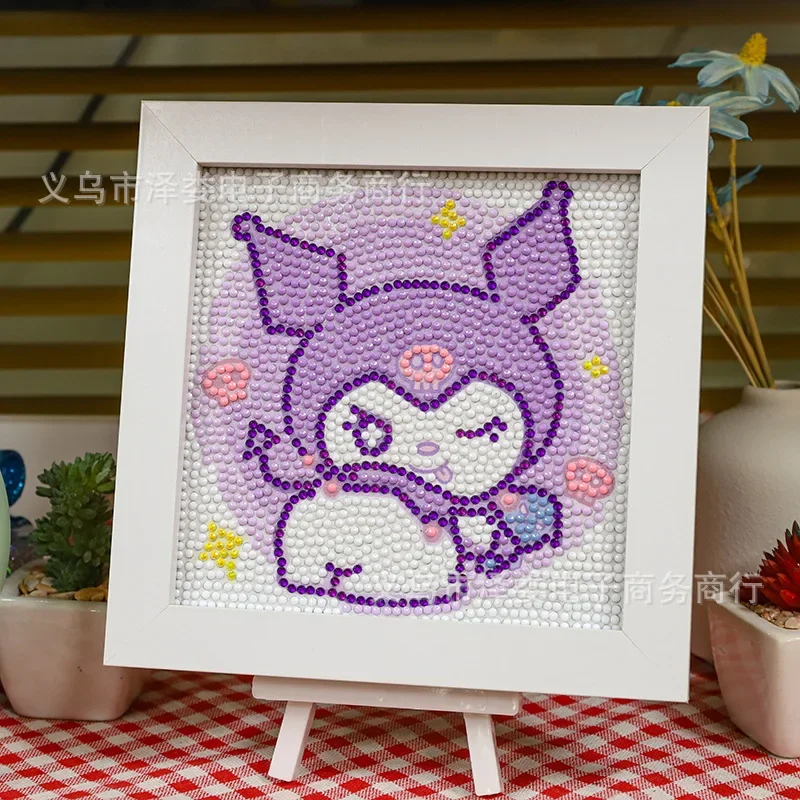 New Sanrio Diamond Painting 5DPom Pom Purin PochaccoDIY Mosaic Full Round Diamond Cross-stitch Children\'s Room Decoration Toy