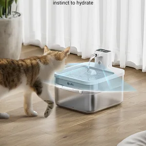 نافورة مياه أوتوماتيكية Downypaws لموزع مياه القطط مع مستشعر الحركة بطارية لاسلكية تعمل بالطاقة 2.5 لتر أفضل 10 مبيعات شارب بطارية Cat - رقم 7