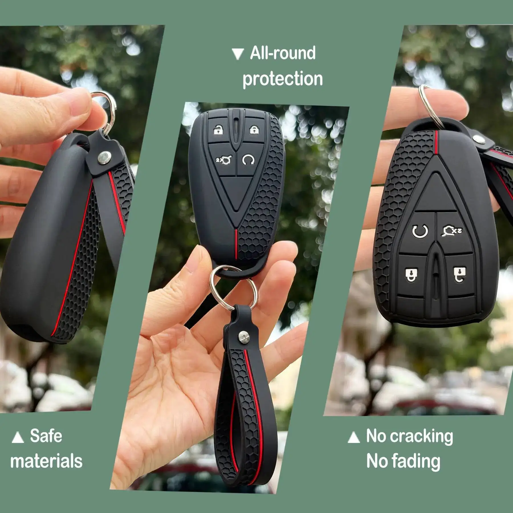 Keychain For Changan Unit Unik CS35 CS55 CS75 Plus UNI-V Oshan Z6 X5 X7 Plus Silicone Car Romote Key Caps Holder