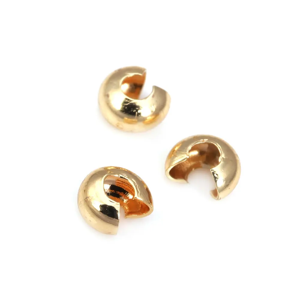 3.2MM 4MM 5MM 6MM 18K Gold Color Brass Opening Beads Station Beads Clasps Beads Jewelry Making Supplies Diy Findings Accessories