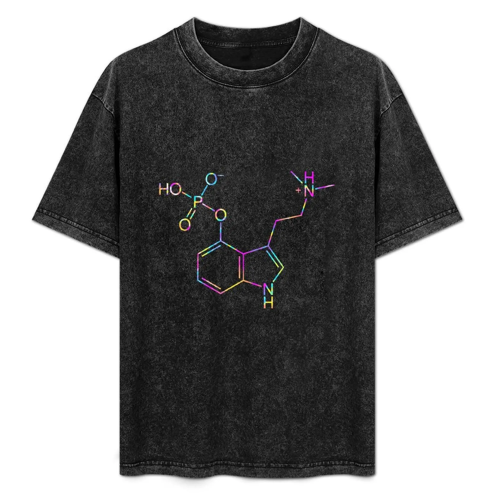 Psilocybin Molecule (Tie Dye) T-Shirt graphics blacks vintage anime shirt funny t shirts for men