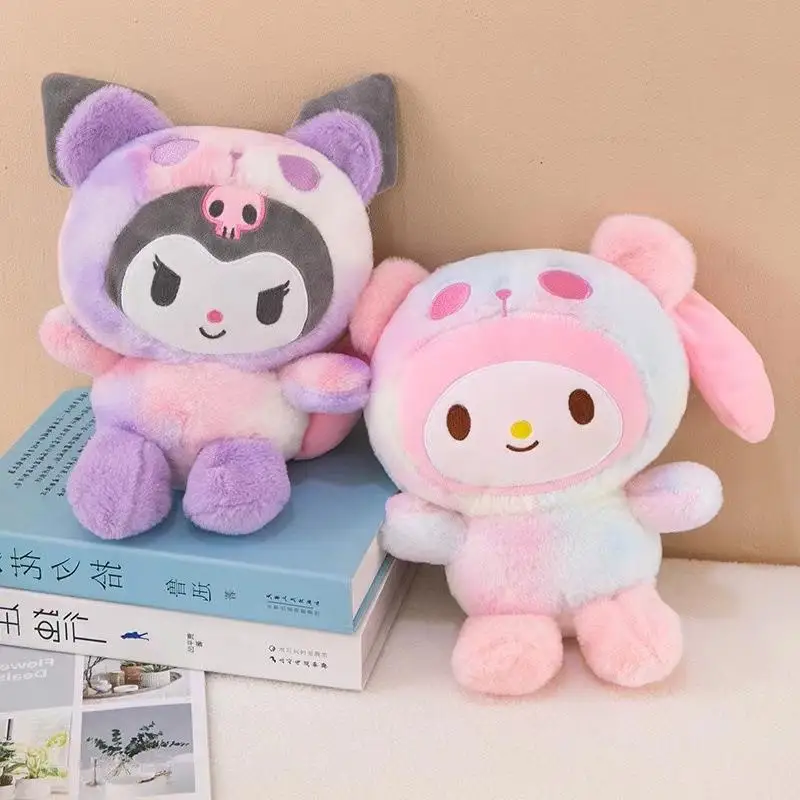 Sanrio 25Cm Anime Sanriod Toys Kawaii Kuromi Mymelody Cinnamorol Colorful Plush Love Series Stuffed Toy Pillow Xmas Gift Decor