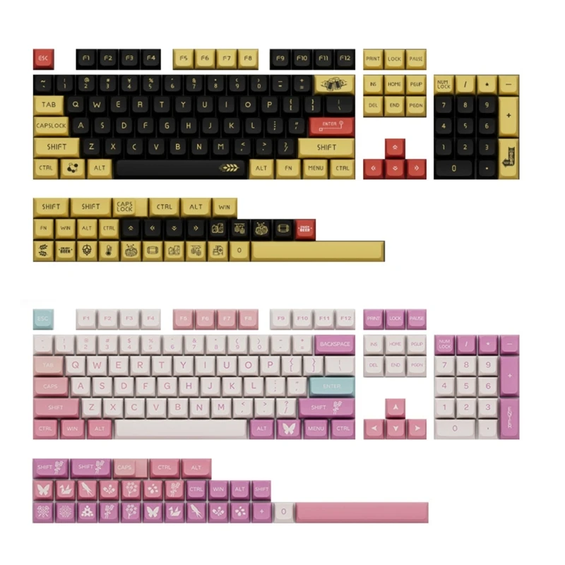 PBT Keycaps 134Keys Keycaps Dye-Sublimation XDA Keycaps XDA PBT Keycaps Accessories