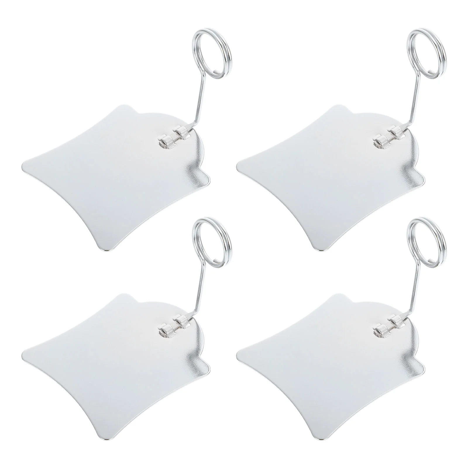 5 Pcs Bins Price Tag Clip Clothing Labels Beard Clamp Black Metal Display Rack Cord Clips