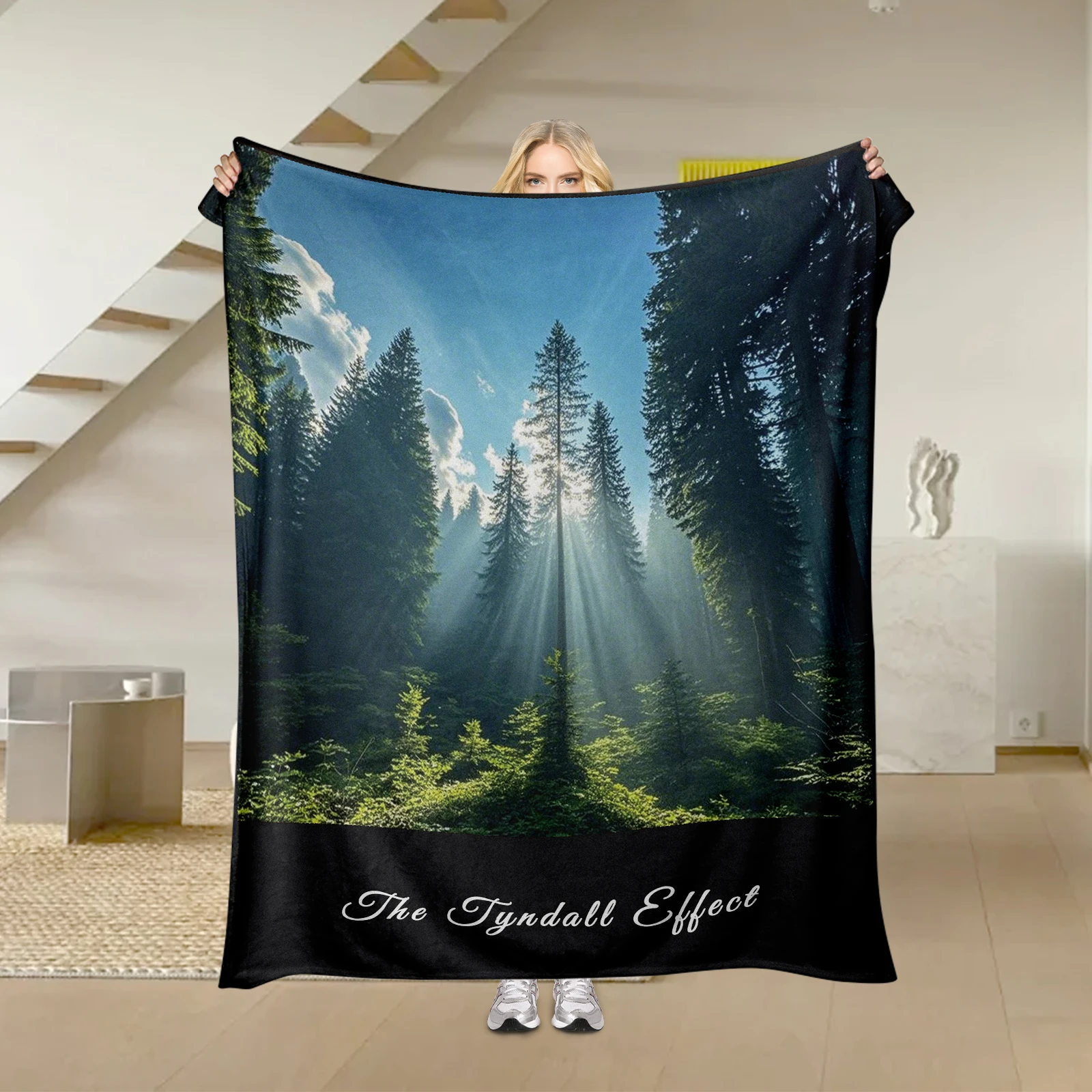 

Personalized Photo Blanket with Custom Text, Flannel Throw Blanket for Adults Birthday Halloween Mother's & Father's Day Gift