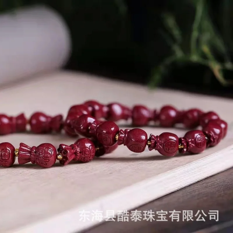 Natural Ore Lucky Bag High Content Purple Gold Sand Double Bracelet