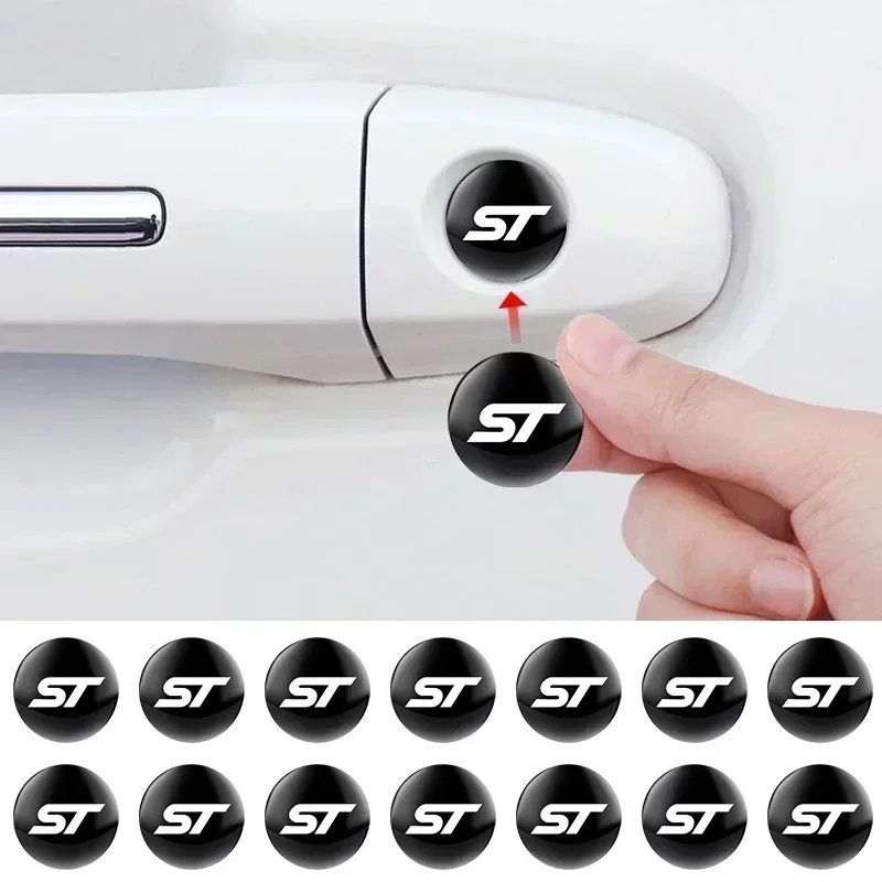 

Car Door Keyhole Protective Stickers Self-adhesive Decals for Mondeo Mustang Shelby Focus Fiesta MK7 Mk4 Fusion Kuga ST RS