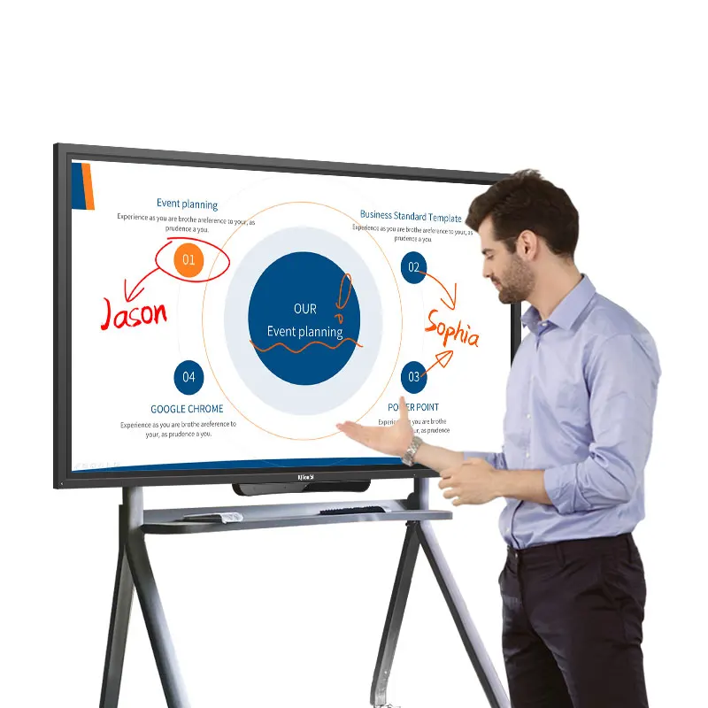 IQBoard 65 75 86 Inch Smart Touch Screen Interactive Board Display Interactive Whiteboard for Classroom Meeting Room