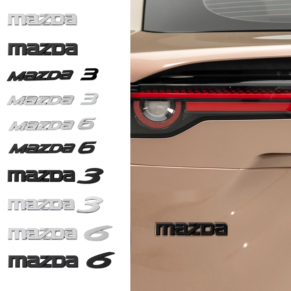 

3D ABS автомобильный задний багажник, эмблема, наклейка Mazda 3 6, значок, украшение для Mazda MS Demio MPS Miata RX7 Skyactiv 323 626 CX-3 CX-4 CX-5