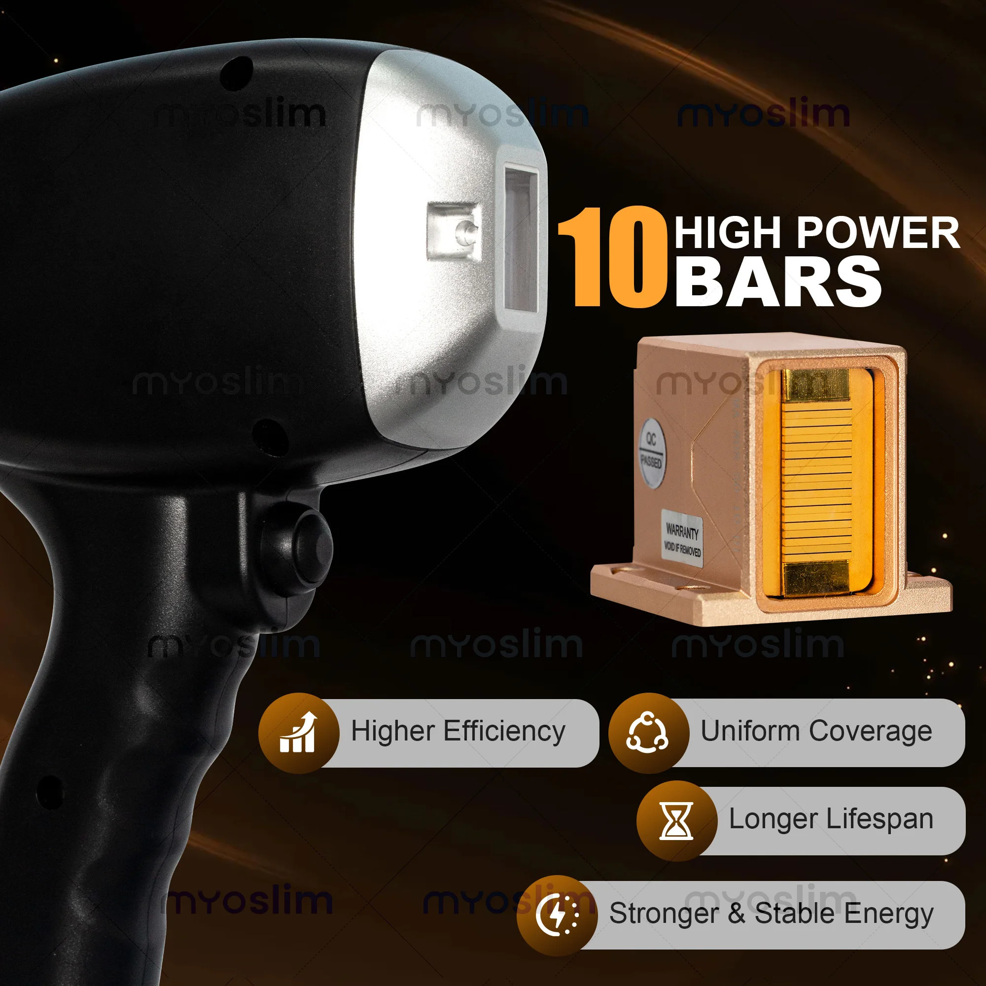 10 Bars Diode Laser Hair Removal Machine Ice Platinum Cooling System Skin Care Depilator 5000W 4 Wave 755 808 940 1064nm