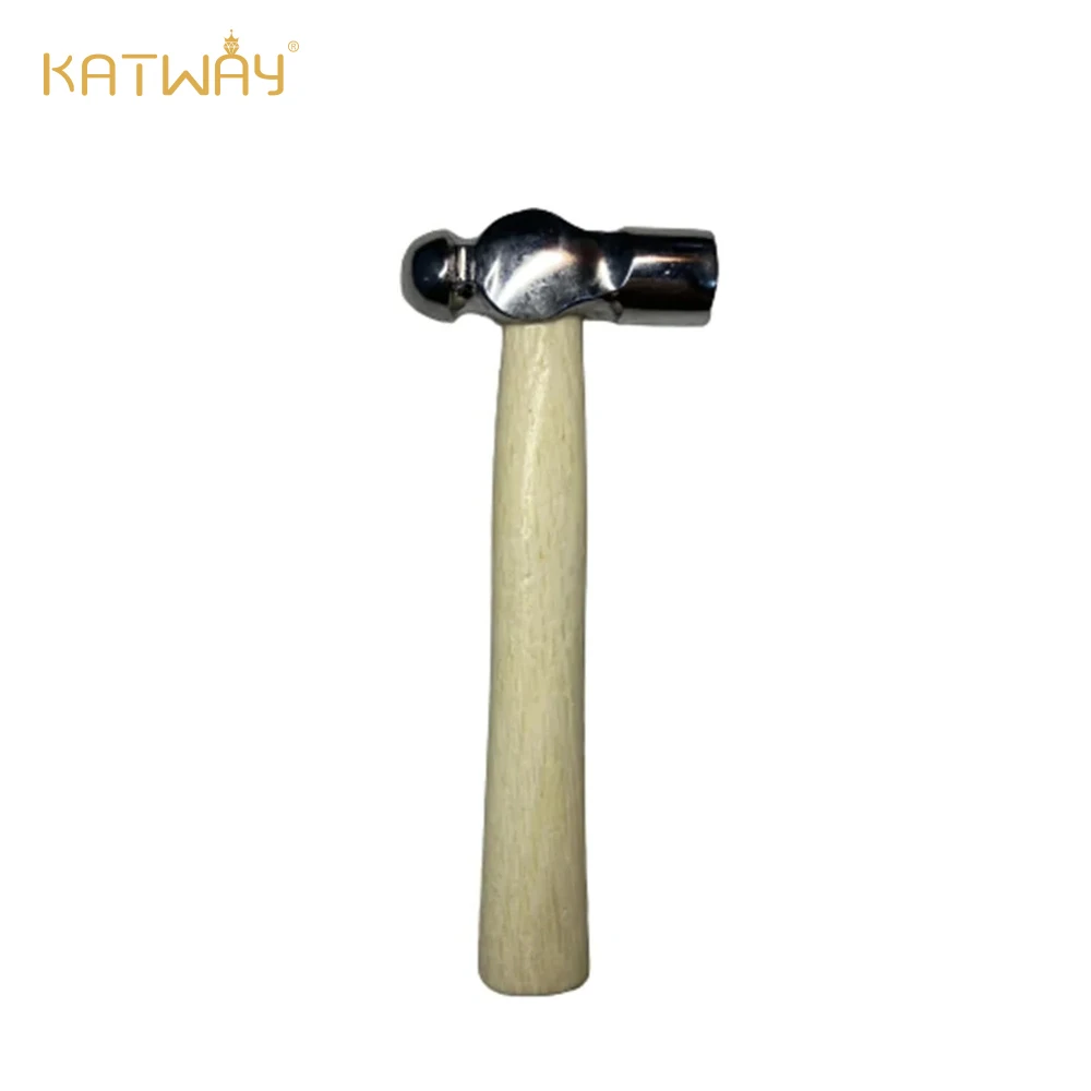 

KATWAY Car Escape Hand Hammer, Walnut Smashing Tool Mini Multi-Function Hammer with Round Head and Wooden Handle HH-AA62