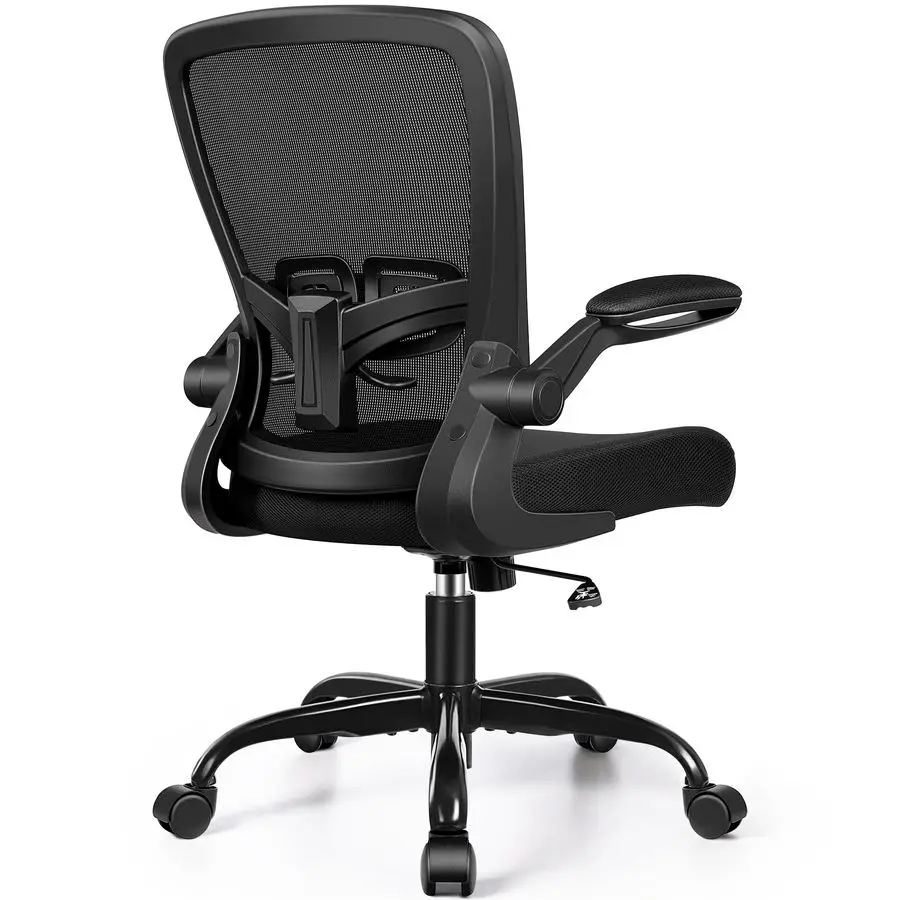 

Office Chair Ergonomic Desk Chair with Adjustable Height, 360 Swivel, Flipup Armrests, Flexible Tilt, Comfy Breathable Cushion