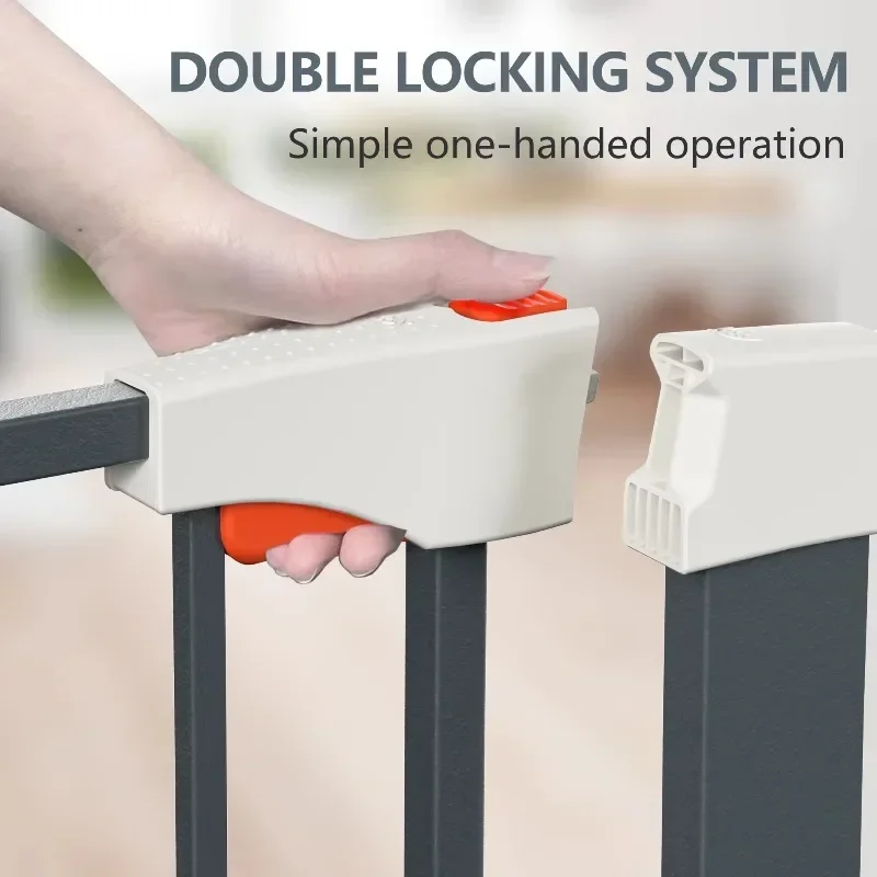 Classic Style Retractable Guardrail Patio Door Security Fence Baby and Pet Security Door Square Plastic Home Security