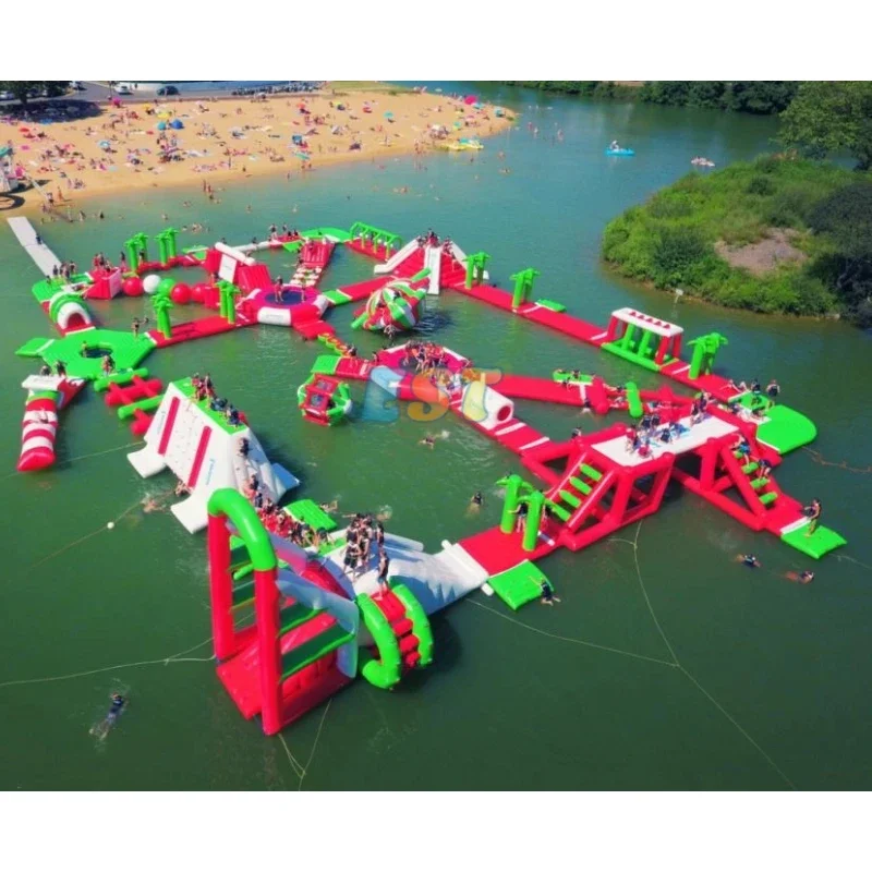Commercial Inflatable Water Park on Sea Inflatable Floating Water Aqua Amusement Park Equipment Obstacle Game