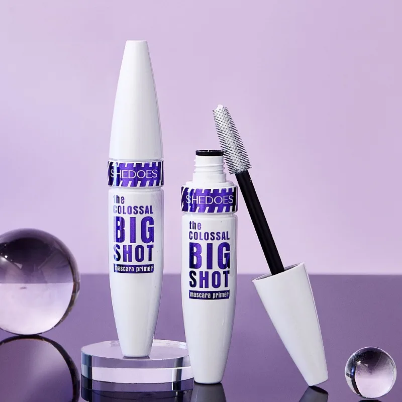 1PCS White Thick Slender Waterproof Non Smudging Eye Black Base Durable Fast Drying Curling and Curling Eyelash Makeup Product