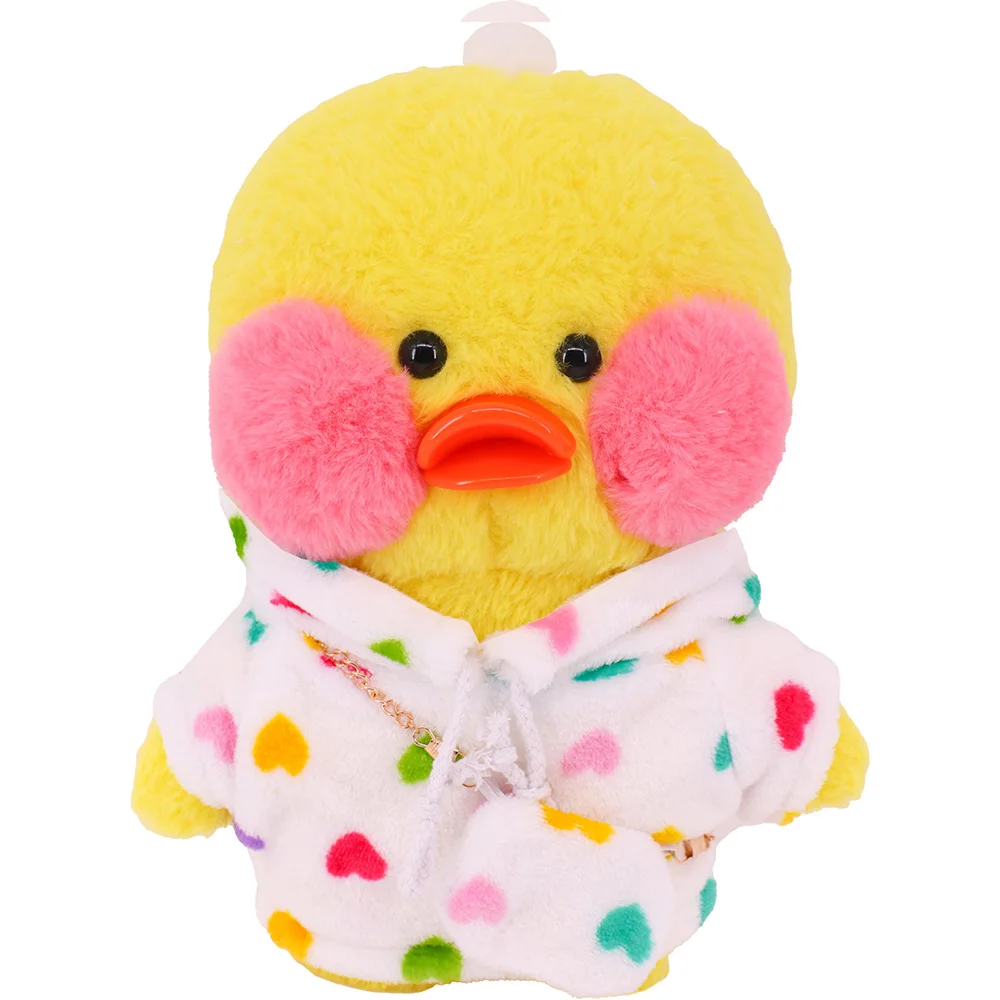 2 Pcs Plush Sweater Bag Color Stripe Wave Point Kawaii Duck Doll Clothes 30cm lalafanfan Animal Plush Stuffed Toy Bear Clothes