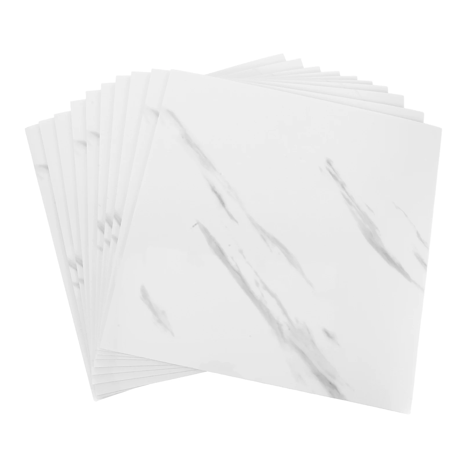 

10pcs Marble Peel Stick Tiles Waterproof Scratch Resistant For Kitchen Bathroom Living Room Bedroom Wall Covering Renovation