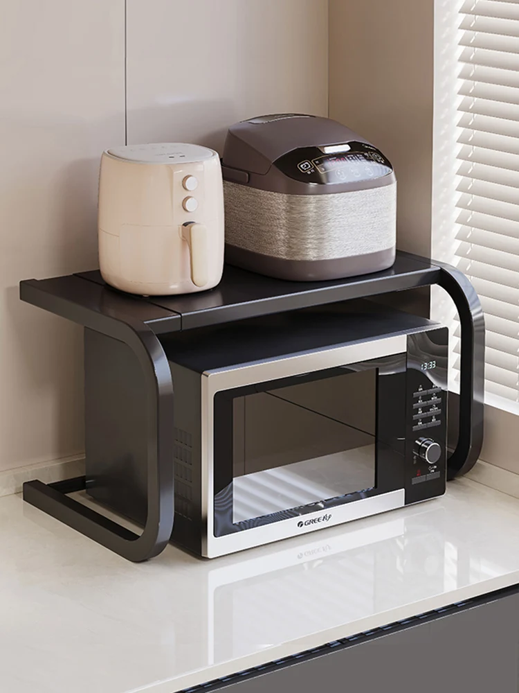 retractable-kitchen-microwave-oven-rack-double-layer-oven-stand-tabletop-rice-cooker-storage-shelf-modern-simplicity-design-c