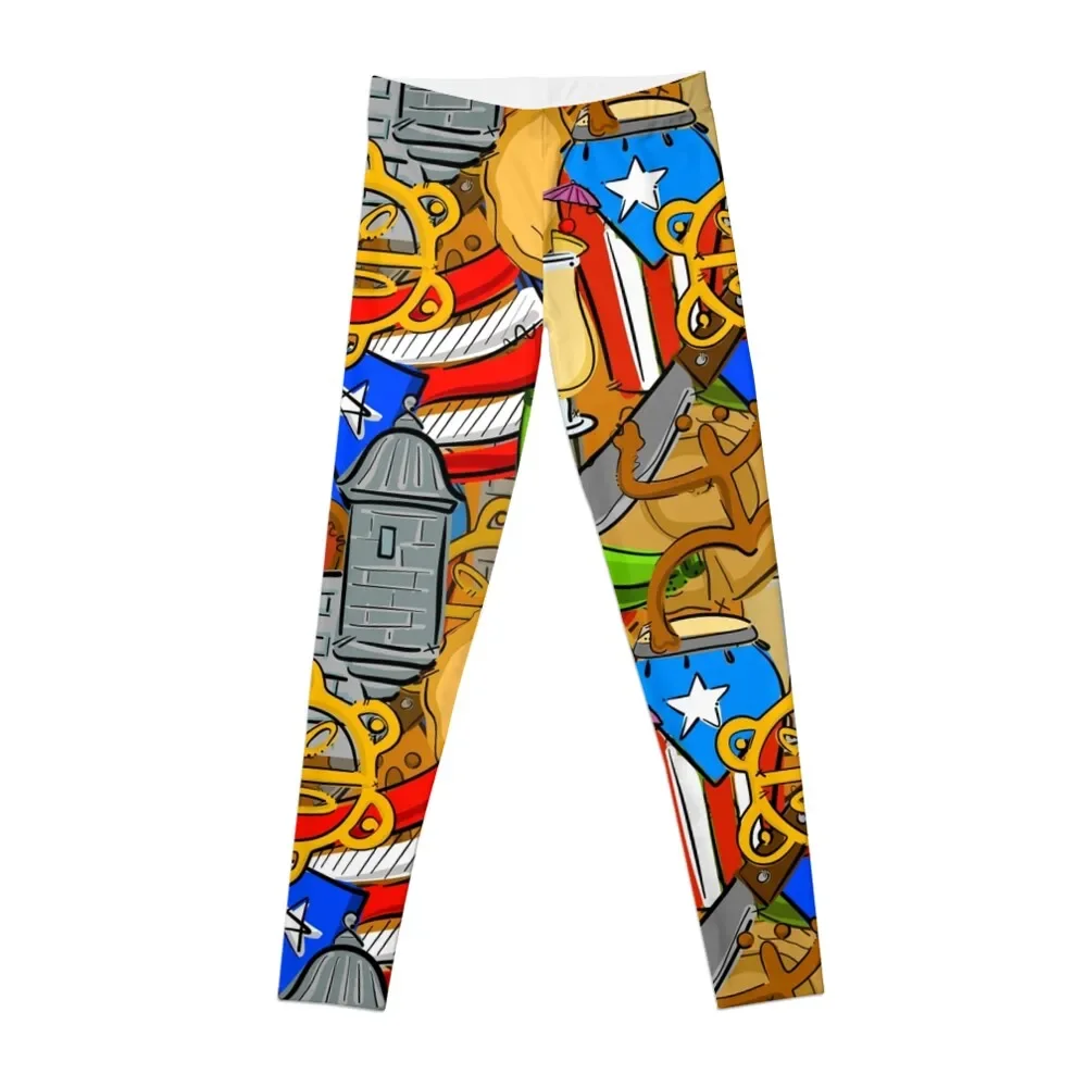 

Fiebre Boricua Leggings Women's high waist Golf wear Womens Leggings