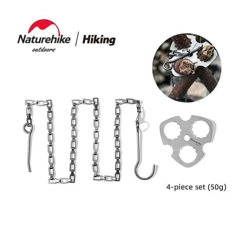 

Naturehike Camping Tripod Board Ultralight Titanium Hanger Suit Campfire Outdoor Picnic Cooking Pot Hook