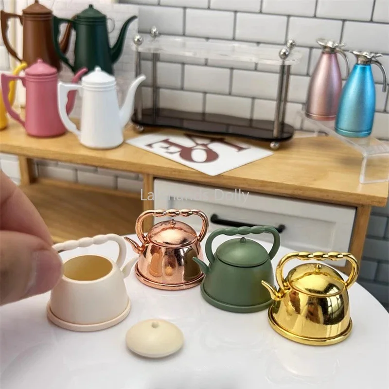 Dollhouse Miniatures Kitchen Furniture Items Mini Tea Kettle/thermal Kettle/kettle Model Furniture Decoration Accessories