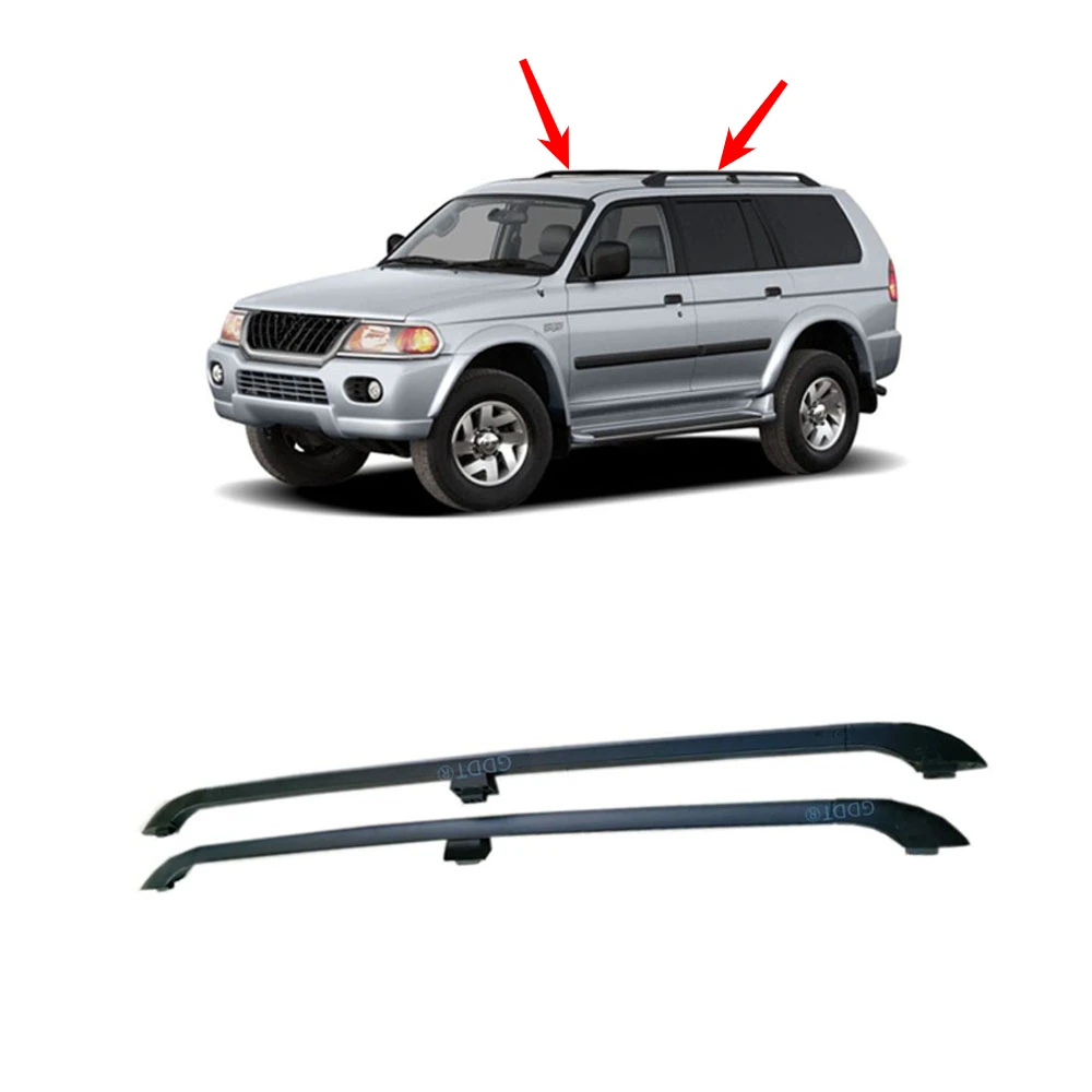 1 Set Black Color Car Roof Rack Support for Pajero Sport 1st Luggage Cover for Montero Sport Practical Roof Carriers 2 pieces