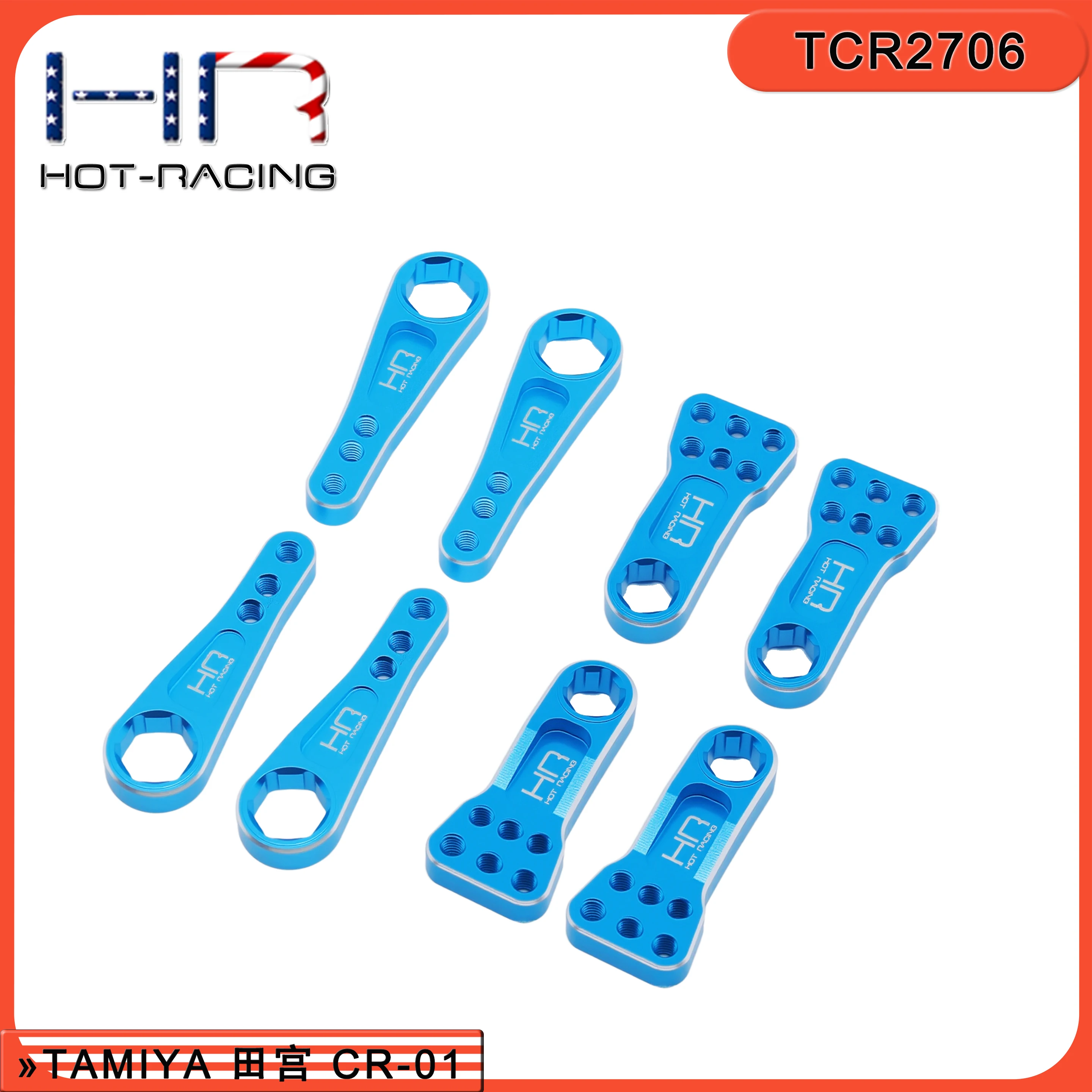 Hot Racing TCR2706 Alum Shock Rocker Arms for Tamiya CR-01