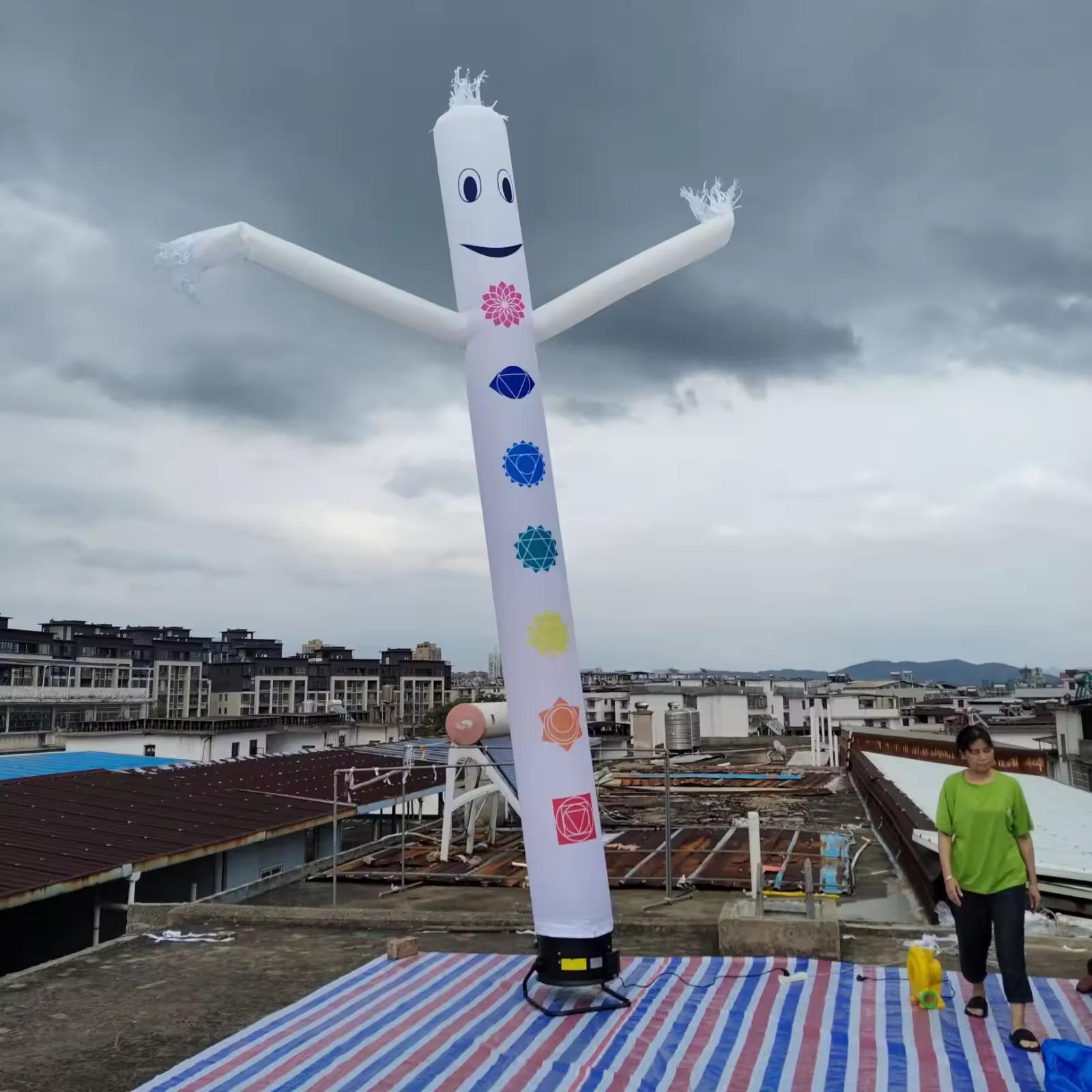 Advertising Inflatable Air Sky Dancer Cartoon Waving Tube Man Mini Desktop Dancing Waver for events