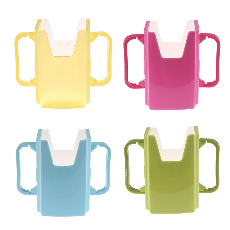 Bottle Cup Milk Holder Adjustable Safety Plastic Baby Toddler Juice Box Drinking