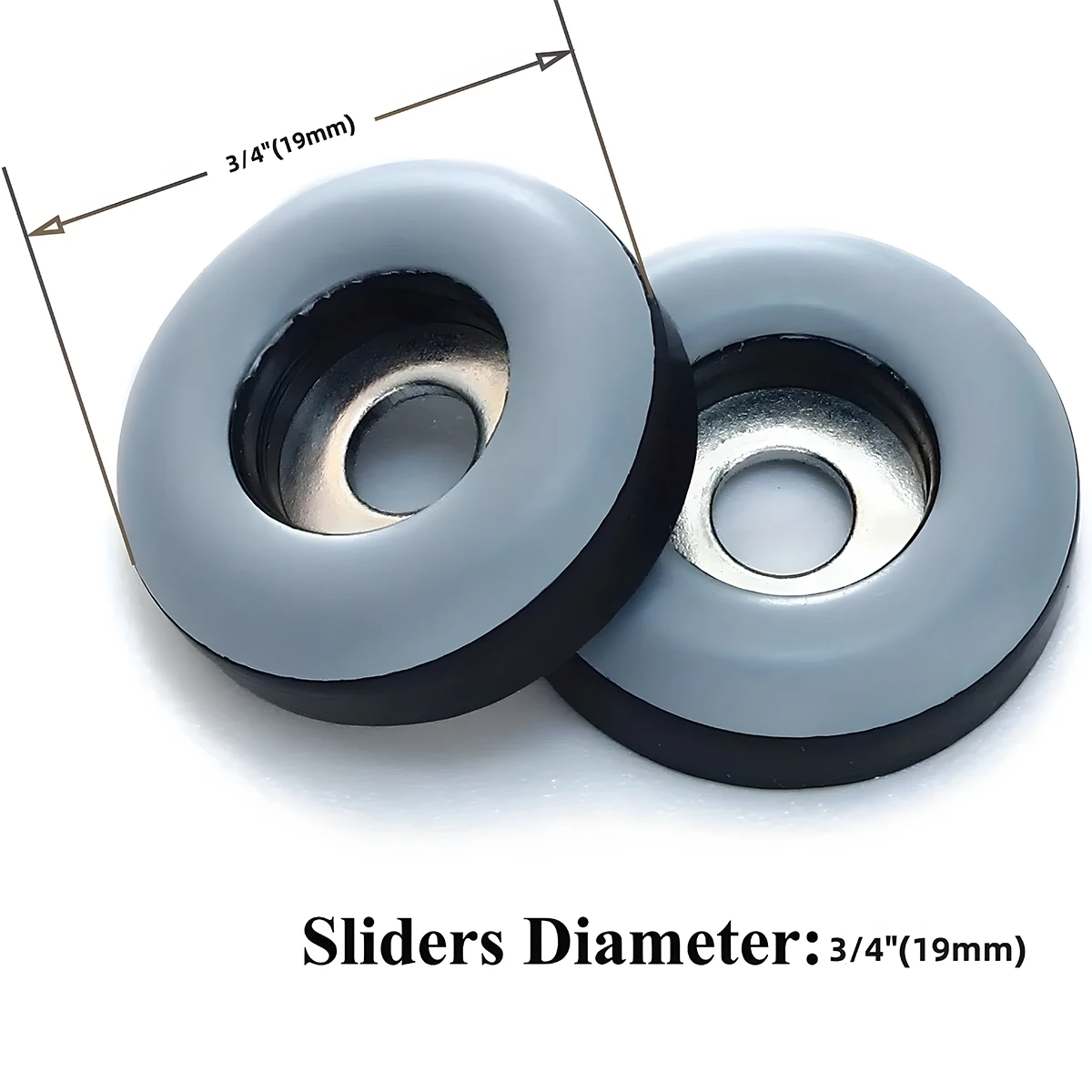 20pcs 19mm Furniture Sliders Pads With Screws Furniture Glides Sliding Block Carpet Hardwood Floor Protector