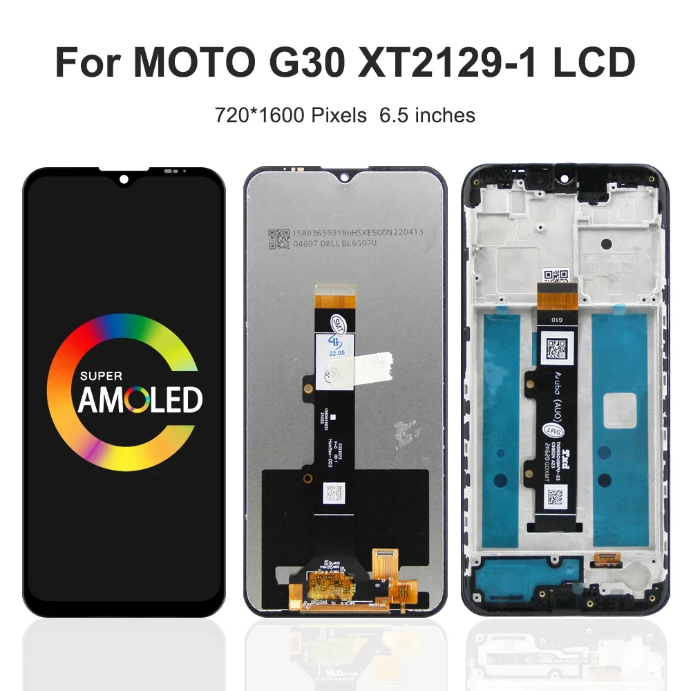 For Motorola Moto G30 6.5\'\'XT2129-1 XT2129-2 LCD Display Touch Screen Digitizer Assembly Replacement For Moto G30