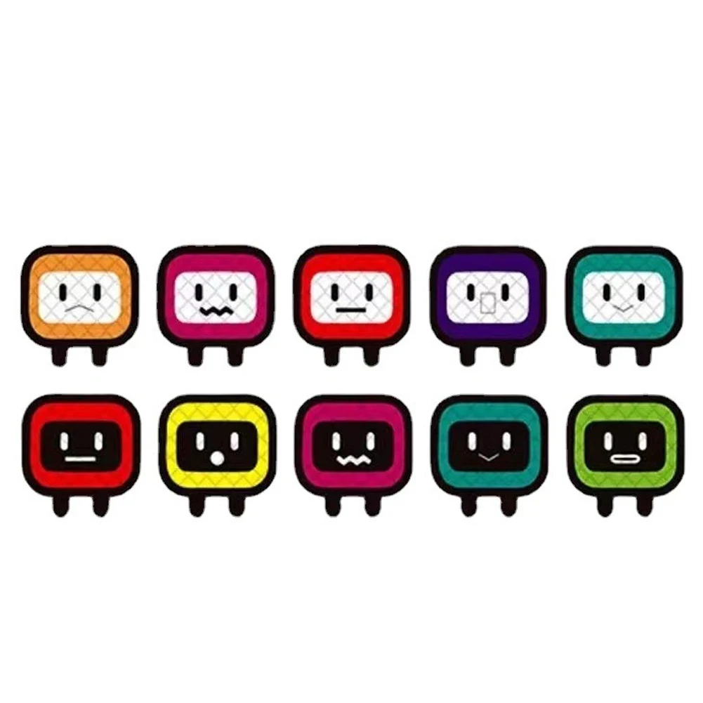 10 قطعة دراجة نارية عالمية سيارة دراجة ملصق الكرتون تحذير السلامة عاكس عالية عاكس الشريط لملصقات خوذة دراجة السيارة