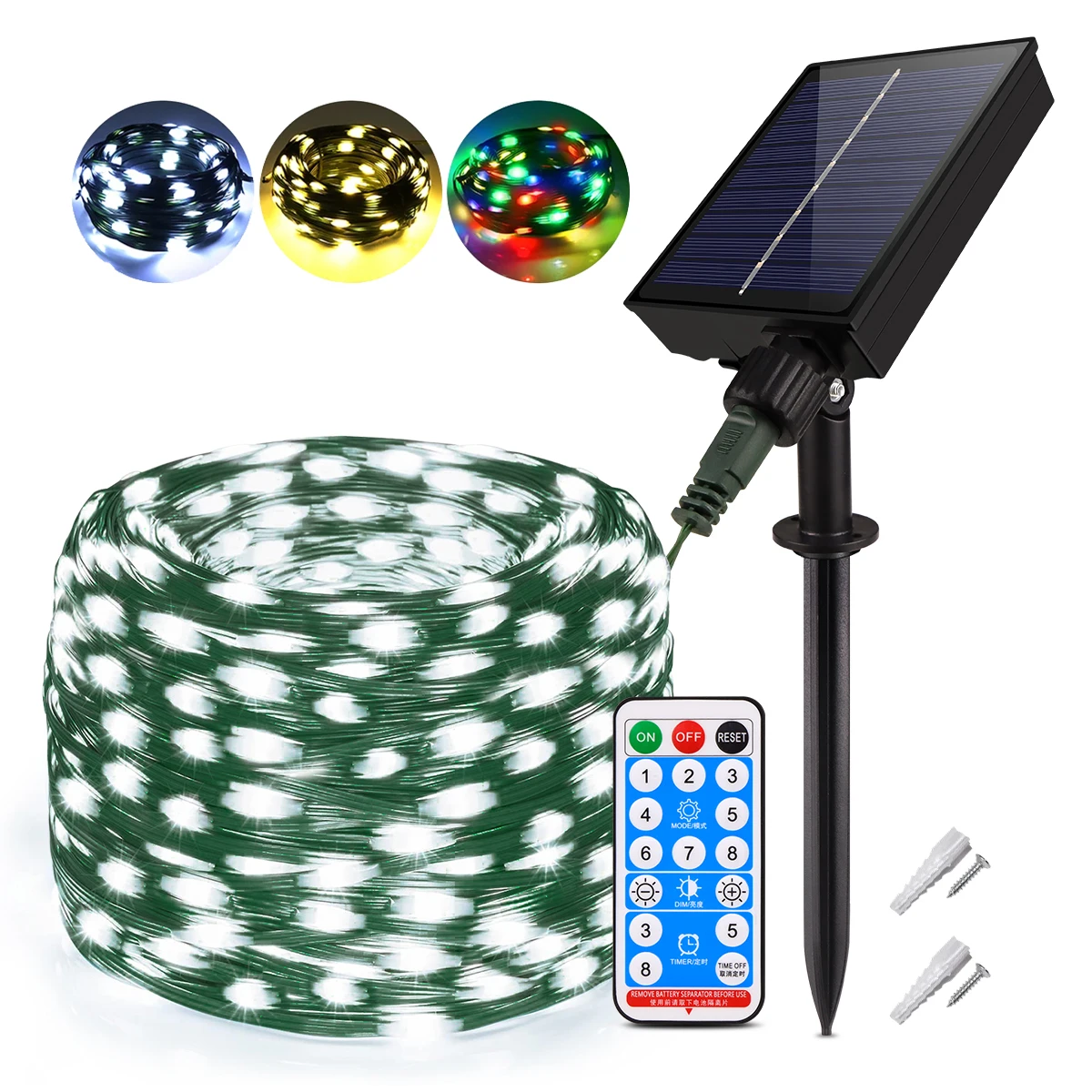 

10M-100M Solar Light Christmas for Outdoor LED Garden Lights Fairy String Lights Lawn Lamp Waterproof Yard Street Garland Decor