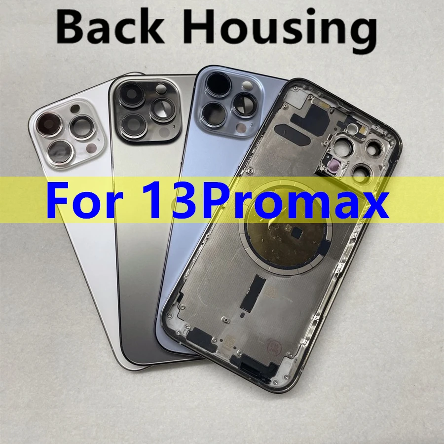 Back Full Housing For iPhone 12Promax Battery Rear Door Cover Middle Frame Chassis Assembly Components Repair Parts Shell