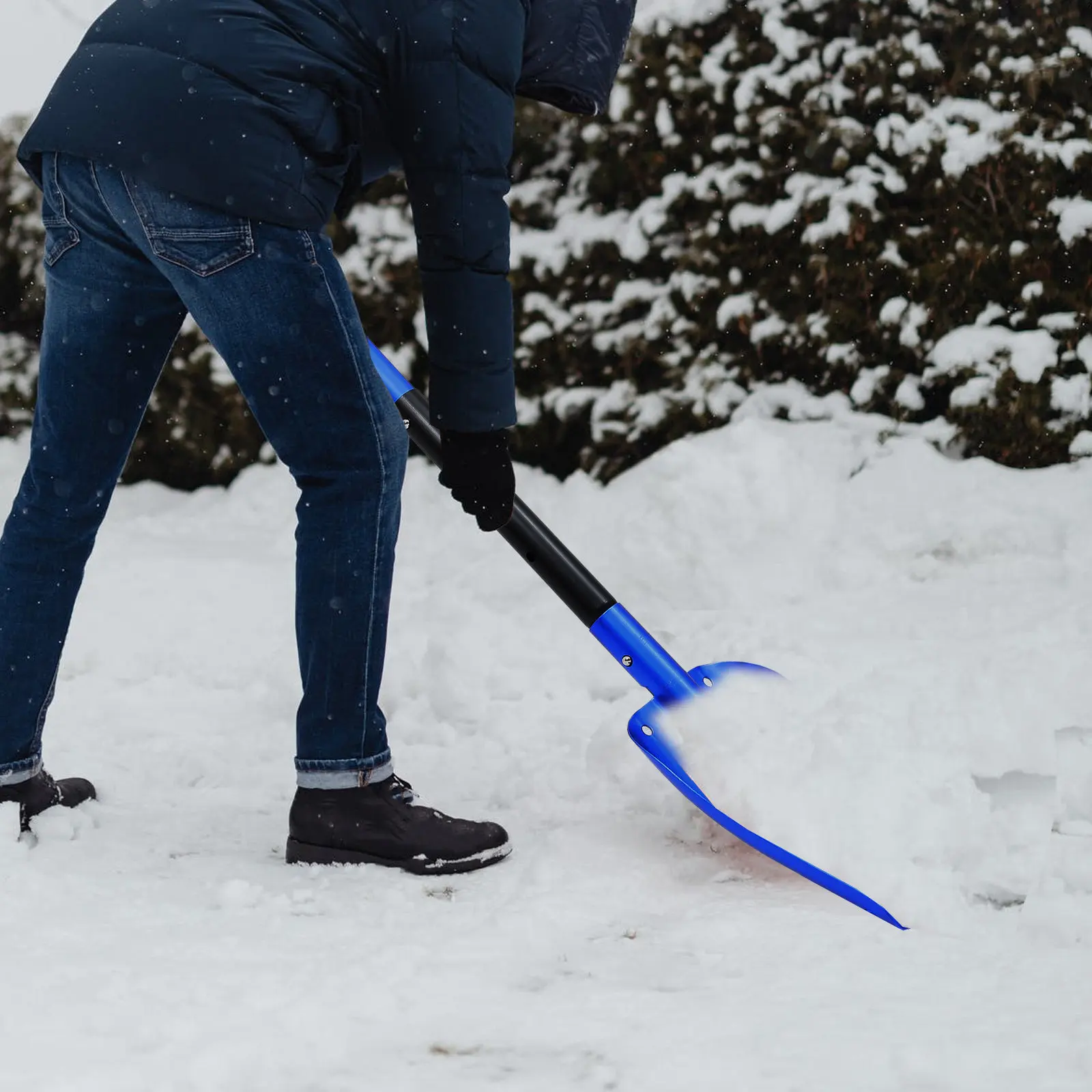 

1 шт. Ультрапрочная складная лопата для льда для автомобилей, инструмент для уборки снега зимой, портативная, легкая, из алюминиевого сплава, для экстренных ситуаций в автомобиле