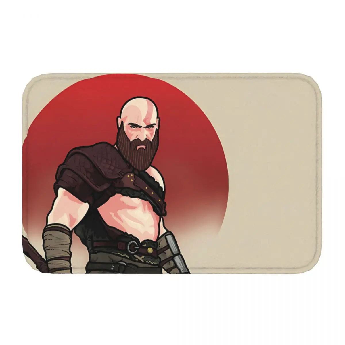 God Of War Ragnarok Game Anti-Slip Doormat Bath Mat Kratos God Of War Floor Carpet Welcome Rug Bedroom Decor