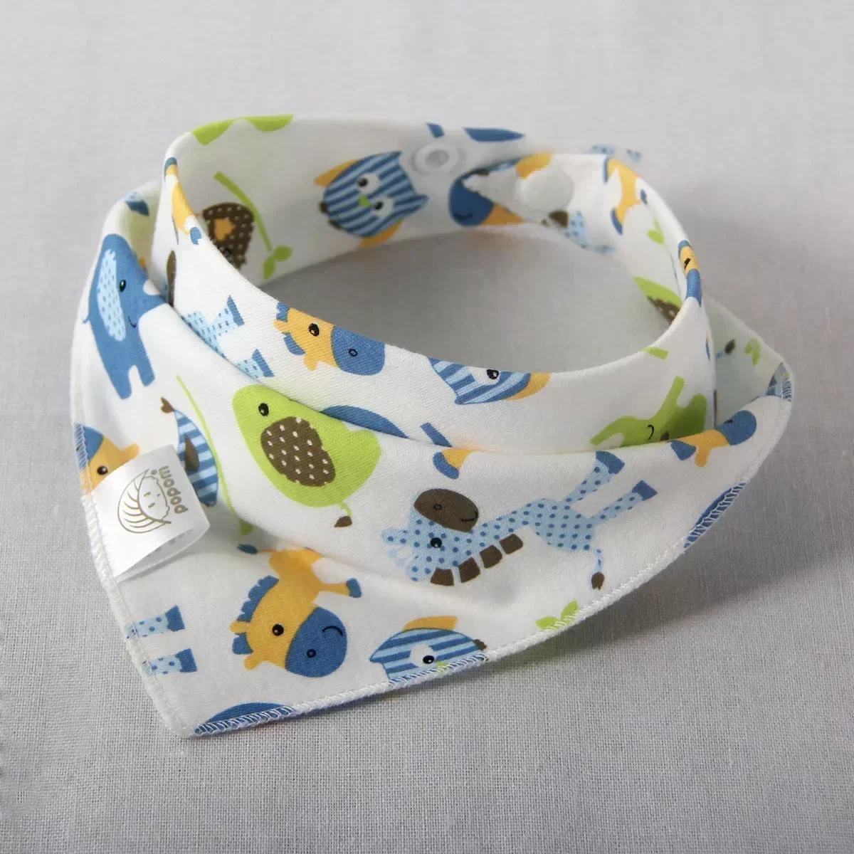 Baby Bibs High Quality Triangle Double Layers Cotton Cartoon Animal Print Baby Bandana Bibs Burp Cloth Baby Stuff