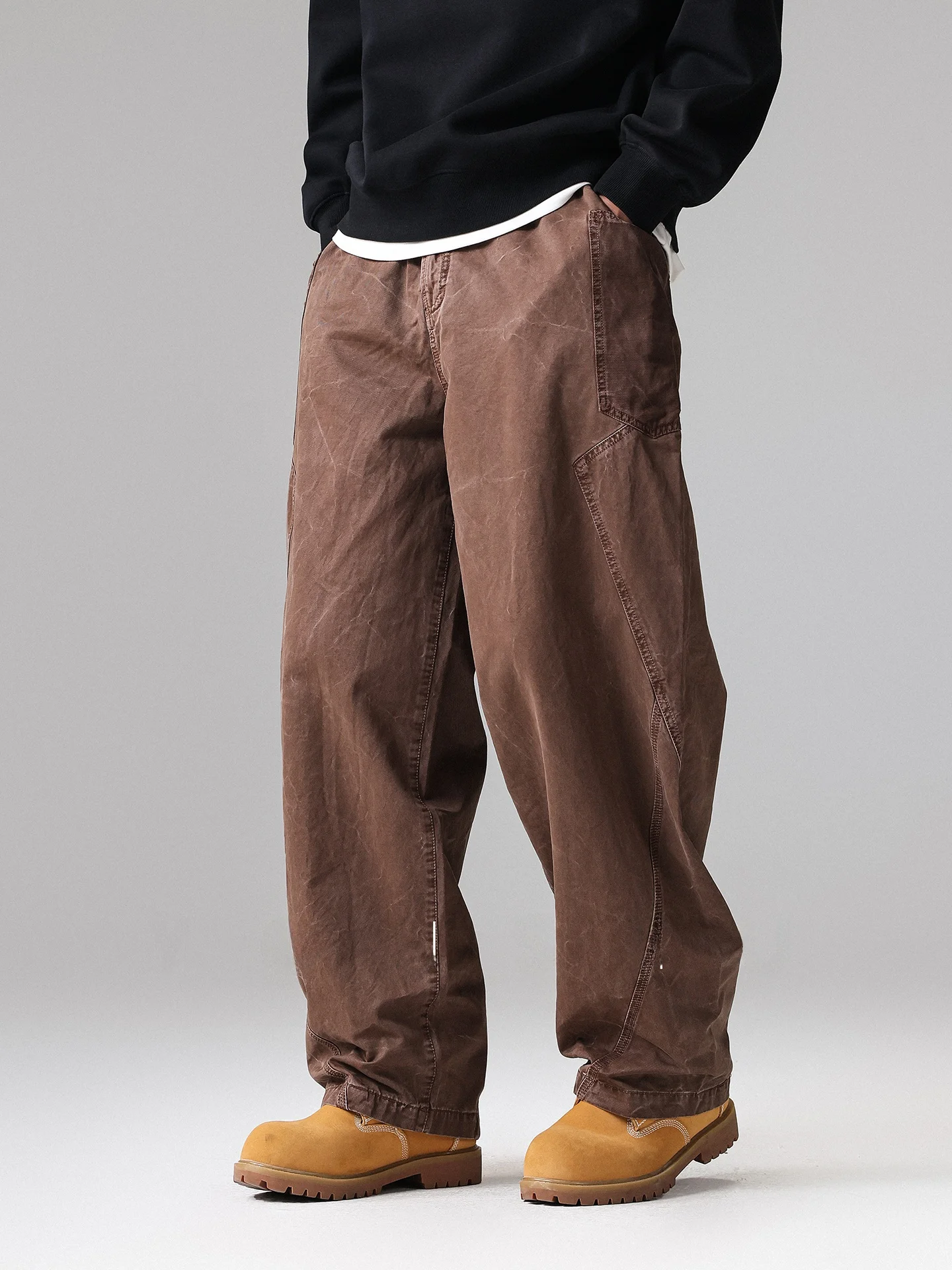 

Ретро-брюки унисекс с эффектом тай-дай, прямые, свободные, длинные, в американском стиле, для мужчин и женщин, осенняя коллекция, модный бренд