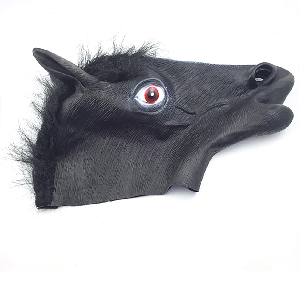 

Horse Mask Animal Headgear Plastic Fiber Halloween Props Decoration Cosplay Toys Role Play Accessories Festive Fun