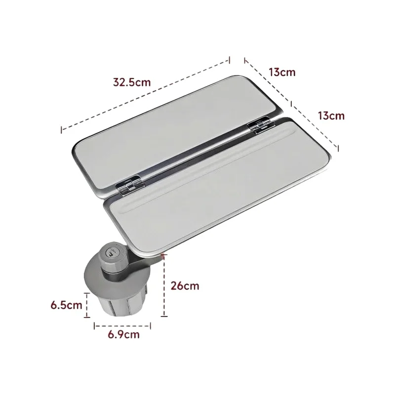 Fit for Jetour Traveler T2 2023-2025 Car Rear Seat Multi Functional Expansion Suspended Folding Small Table Auto Interior Parts