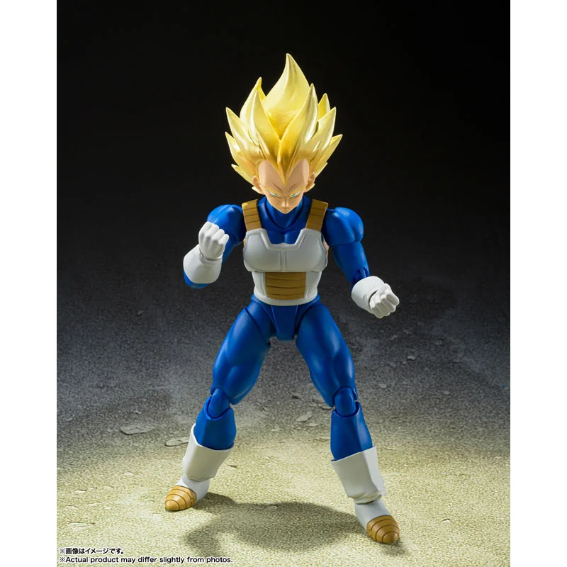 100% In Stock Original Bandai S.H.Figuarts Super Saiyan 2 Awakening Vegeta Dragon Ball Anime Action Collection Figures Model