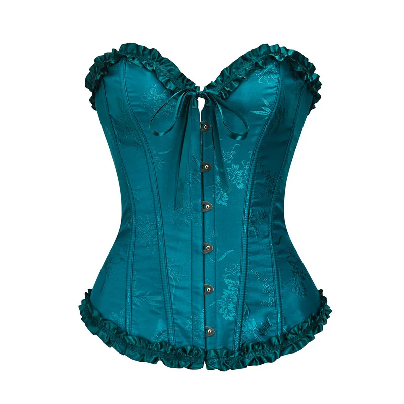 6XL viola Jacquard Sexy corsetto Feminino Espartilho corsetto Plus Size Bustier Top Mujer Steampunk vestiti donna Gothic Korsett